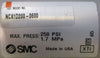 SMC NCA1D200-0600 Dbl Acting Pneumatic Cylinder 2" Bore 6" Stroke 250 PSI Max