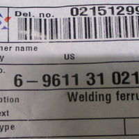 (Lot of 4) Tetra Pak 69611310210 Welding Ferrule 115/16"Bore 7/8"W 21/2"OD