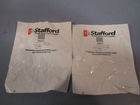 Lot of (2) Stafford Two-Piece Clamp-Type Shaft Collar 1/16" 8A001