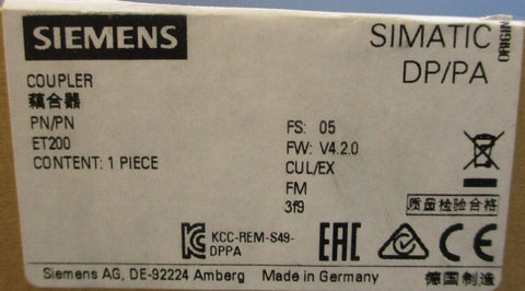 Siemens Simatic 6ES7158-3AD10-0XA0 Coupler Module 24VDC Max