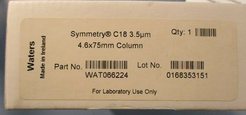 Waters WAT066224 Symmetry C18 3.5um HPLC Column 4.6 x 75mm