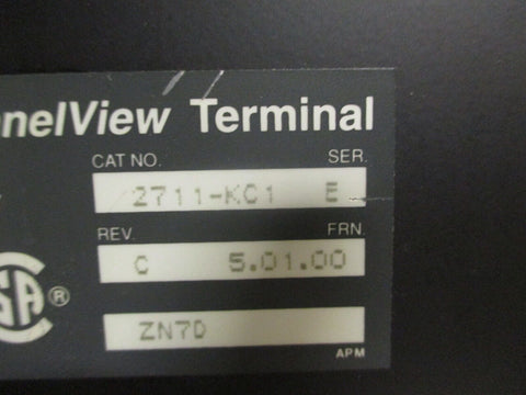 Allen-Bradley 2711-KC1 PanelView Terminal FRN 5.01 Rev. C Ser. E