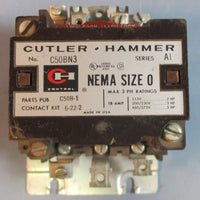 Cutler Hammer C50BN3 Series A1, 3HP Max Contactor 18Amp Used