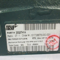 Dodge 20Q07H14 Tigear2 Worm Gear Reducer 7:1 Ratio 2.78Hp 678LB-IN 1750 RPM