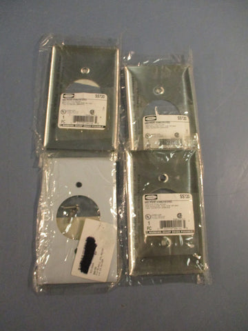 Lot of (4) Hubbell P/N: SS720 Stainless Steel Wall Plate