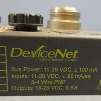 Turck DeviceNet Bus Stop 8 in / 8 Out Station FDNPS0808GWW DN F/W Ver 2.014