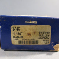 SealMaster Gold 214C Spherical Ball Bearing, Single Row 1 1/4" Insert Bearing