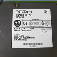 Used Allen Bradley 1771-OFE2 B Analog Output Module REV W01 SER B