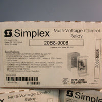 Lot of (7) SIMPLEX 2088-9008 Multi-Voltage Control Relay, Enclosured Mounted