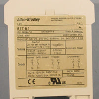 AllenBradley 817E1 Thermistor Protection Relay Ser A 50/60Hz 240VAC/VDC