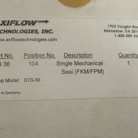 Axiflow STS50 Single Mechnical Seal 56636 36mm Bore 68mm Width