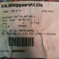 Lot of 2| F.N. Shepard&Co Neoprene Timing Belt: TN570H200AG, NEO 570H200