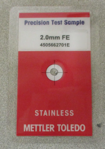 Mettler Toledo Precision Test Sample 2.0mm FE Stainless 4505662701E (Lotof 4)