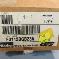 Schrader Bellows Parker F3112BGB23A Control Valve 1/4" NPT 150 psi Max 50/60Hz