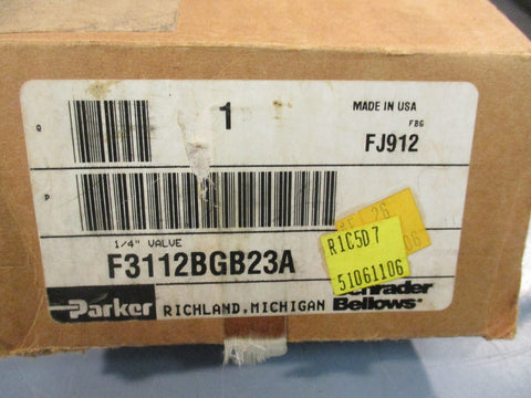 Schrader Bellows Parker F3112BGB23A Control Valve 1/4" NPT 150 psi Max 50/60Hz