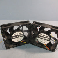 Lot of (2) Sanyo Denki San Ace 120 9G1212F401 DC Brushless Fan | 12V 0.19A