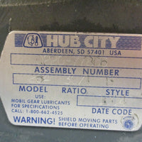 Hub City 0220-77806 Right Angle Speed Reducer 30:1 Ratio 1.5HP 1140-In-Lbs