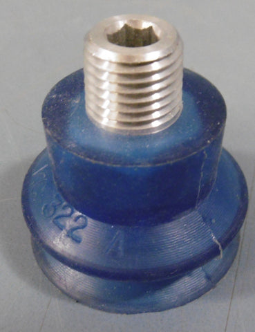 Lot of 10 Rubber VC 322 Bellows Vacuum Cup 0.525" Thread OD, 1.5" Cup OD