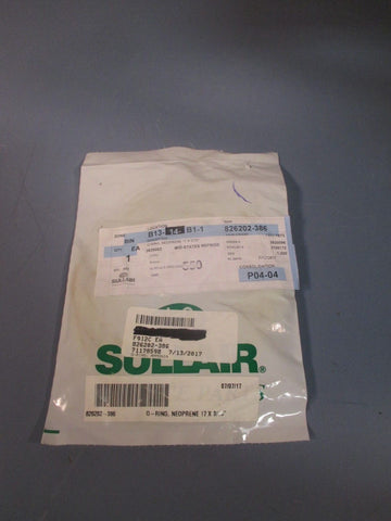 Sullair Air Compressors ORing, Neoprene 17 X 3/16" For 826202386
