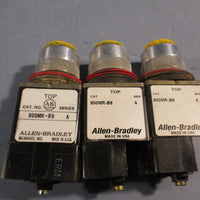 AllenBradley Yellow Push Button 300VAC, 720VA Break 110300V Series B 800MXD2