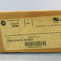 Lot of (2) Allen Bradley 2090-K6CK-D26M Ser A 26-Pin Male Feedback Connector
