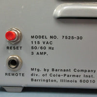 ColeParmer Masterflex DigiStaltic 752500 Peristaltic Pump 115V, 50/60hZ 3 AMP