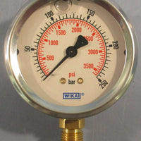 Wika 213.532.5" Pressure Gauge 03500psi 0250bar 21/2" Length Lot of 2