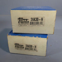 MARTIN Lot of (2) Bushing Bore VBelt Pulley 2AK30H