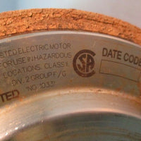 Van Der Graaf 1hp Drum Motor: TM127B25410, 3ph, 60hz, NS66378