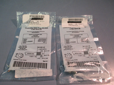 Allen-Bradley ControlNet BNC Plug RG-6QS 17486-BNC/B Lot of 2
