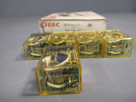 Lot of 5 Idec Ice Cube Relays, 24VDC Coil, 10A 120VAC RH2BU