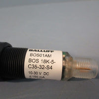 BALLUFF BOS 18K5C3532S4 BOS01AM Photelectric Sensor 1030VDC 150mA 100350mm