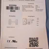 (Lot of 2) Banner QS18VP6RQ8 Photoelectric Sensor 1030VDC