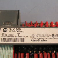 Allen Bradley SLC 500 1746-OA16 Ser. D Output Module, 50/60Hz