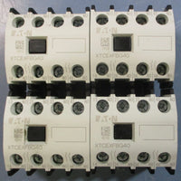 (Lot of 4) Eaton XTCEXFBG40 Auxiliary Contact 600VAC 15A Max, 250VDC 1A Max