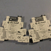 LOT OF 2 ALLEN BRADLEY 700HLT1Z TERMINAL BLOCK SER A 1224V W/700TBS24 RELAY