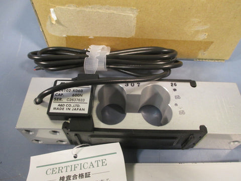 A&D CO. ORIENTEC LOAD CELL CAP. 600N SERIAL# C2637633 LC4102K060