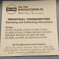 Tel Tru Thermometer AA575R 1/2" Npt 50/50 C Range 36" Stem with Reading Dial