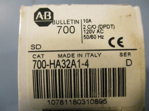 Allen Bradley 700HA32A14 Relay Module Ser D 250VAC 10A 30VDC