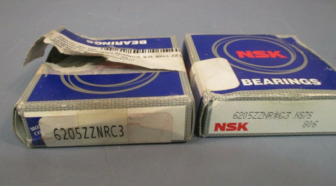 NSK BALL BEARING (Lot of 2) 6205ZZNRC3