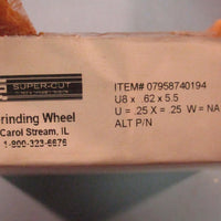 Super Cut 07958740194 Grinding Wheel Max 7600 RPM 51/2" ID 8" OD