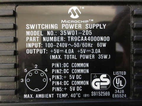 Microchip Switching Power Supply, 35W012D5, TR9CAA4000N00