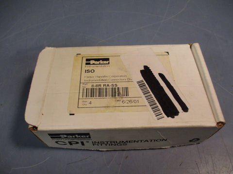 Parker Box of (4) 8-8R-RA-SS CPI Instrumentation Fitting