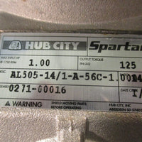 Baldor VM3546 Motor 1725RPM 1HP 60Hz W/ Hub City Spartan 0271-00016 Gear Drive