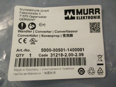 Murr Electronik 5000005011400001 IOLink/ Analog Converter 15mA 16Bit