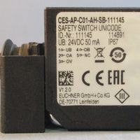 Euchner CESAPC01AHSB111145 Safety Switch 24VDC 50mA IP67