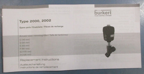 Burkert 11209 Easy Fluid Control Sys 00011209 Parts Kit Type 2000 DN: 40mm