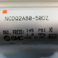 SMC NCDQ2A8050DZ Compact Cylinder 50mm Stroke 80mm Bore 3/8" NPT