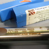 Niagara Cutter HSS ENDMILL D201 2F DE 30 Deg RH Square UNC 5/8x5/8x11/8x41/2
