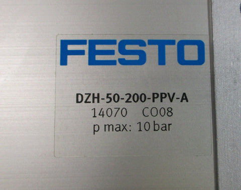 Festo DZH50200PPVA Pneumatic Cylinder 14070, C008, 200mm Stroke, 20mm Shaft